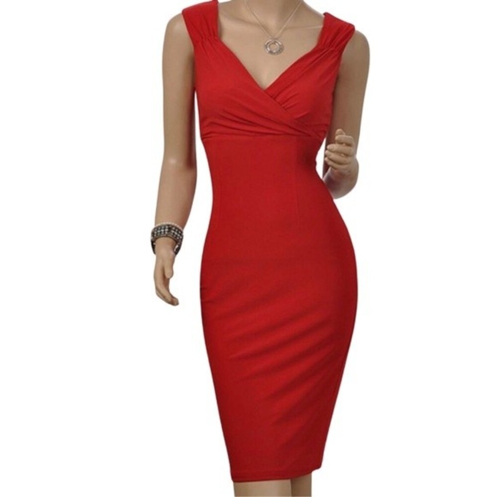 Red sheath dress size small NWT